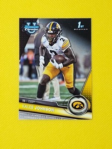 2023 Bowman U Chrome Base #61 Kaleb Johnson - Iowa