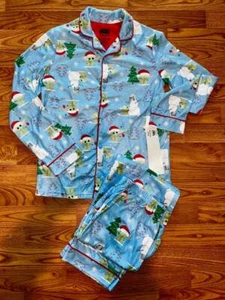 STAR WARS BABY YODA~BLUE 2 PC FLANNEL PAJAMAS~CHRISTMAS PJS~UNISEX~L 12/14~NWT - Picture 1 of 6