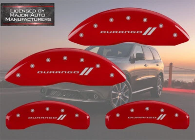 2007-2009 Dodge "Durango //" Red Engrave Front Rear MGP Brake Disc Caliper Cover - Image 1 of 4