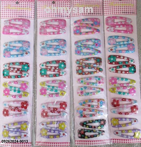 CLOSEOUT MULTI COLOR METAL HAIR CLIP "SNAP" STYLE MIX COLORS AND DESIGN - Picture 1 of 28