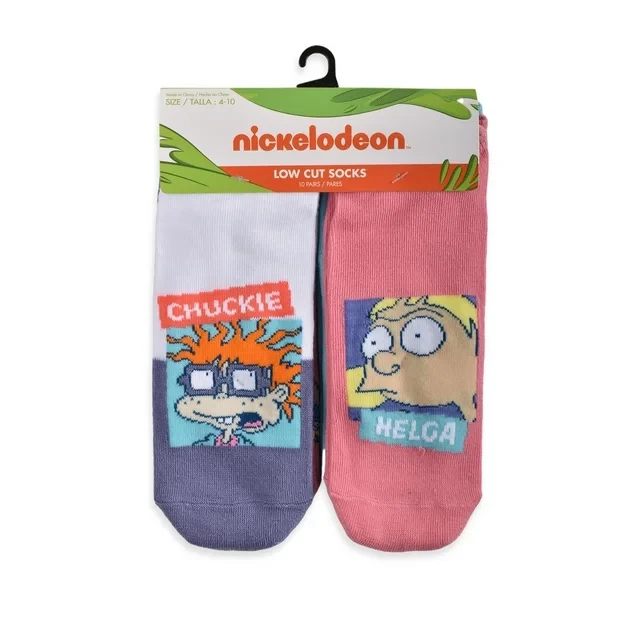 Nickelodeon Women's Low-Cut Socks 10-Pack Shoe Size 4-10