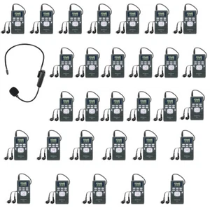 TR503 Wireless System Mic Headset FM Transmitter 30 Receivers for Meeting Church - Picture 1 of 11