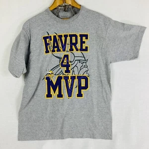 Reebok Tshirt Farve 4 MVP NFL Greenbay Packers Size M Grey Brett Farve - Picture 1 of 12