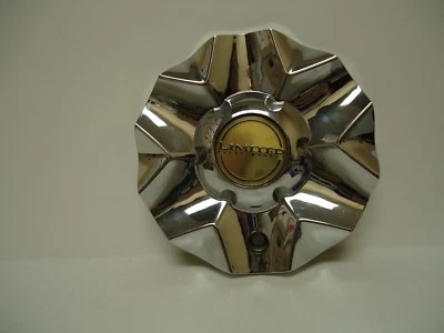 LIMITED ALLOY WHEELS Chrome Center Cap- #W-201 NEW-1 EA-FREE SHIP! White logo - Image 1 of 3