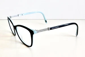 Gafas Tiffany & Co TF 2116-B 8193 marcos negros brazos de cadena plateados 53-16-140 - Imagen 1 de 8