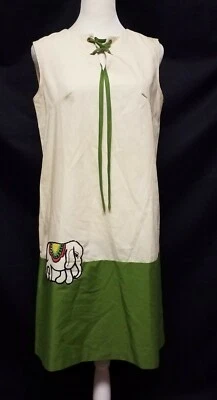 Vestido de Colección Años 60 Ken Robe por Kenrose House Bordado Elefante Talla 12 Hecho en Unión Foto 1 de 4