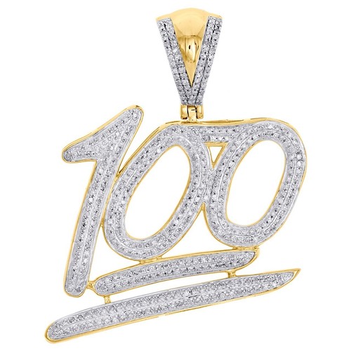 VETEMENTS Ciondolo Uomo Vera Moissanite Numero Personalizzato Nuovo Argento Sterling 925