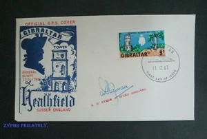 Gibraltar - "MILITARY ~ GENERAL ELIOTT" Stamp Designer Signed FDC 1967 ! - Picture 1 of 4