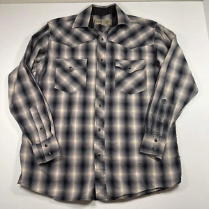 Cody James Men’s Plaid Small Pearl Snap Button Up Shirt - Picture 1 of 5