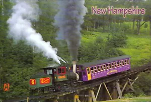 Steam Train Engine #6 Great Gulf Postcard. Mount Washington Locomotive - Picture 1 of 2
