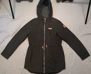 Columbia Chatfield Hill Chaqueta Mujer Pequeña Negra LS Capucha Forrada de Vellón Cremallera - Imagen 1 de 9