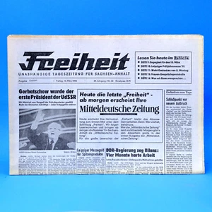 DDR Freiheit 16.03.1990 letzte Ausgabe vor der MZ Geburtstag Hochzeit Eisleben - Bild 1 von 1