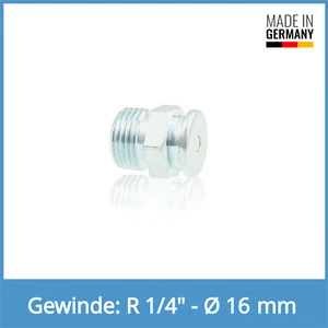 DIN 3404 M1 R 1/4" Stahl verzinkt mit Stabventil Flachschmiernippel - Picture 1 of 1