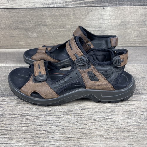 Sandali Ecco Yucatan da uomo 44 US 10 casual escursionismo prestazioni in pelle cinturino marrone