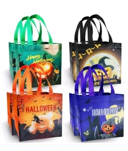 8PCS Halloween Trick or Treat Bags, Small Halloween Tote Bags with Handles, Gift - Picture 1 of 4