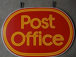 Large Impressive Double Sided Enamels (2 Enamels) In Hanging Post Office Sign. - Picture 1 of 6