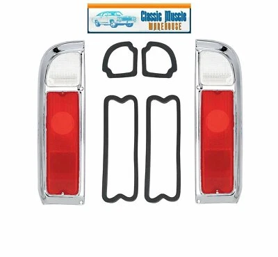 1969 - 72 Chevrolet Fleetside Pickup, Blazer, Jimmy Tail Light Bezel & Lens Kit - Image 1 of 4