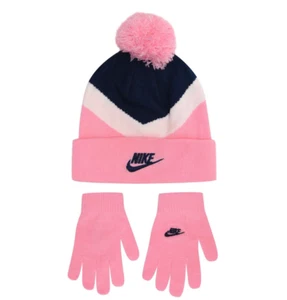 Nike Kinder Boys Girls Handschuh Mütze Winter Set Rosa Blau Größe "Child" Neu - Bild 1 von 1