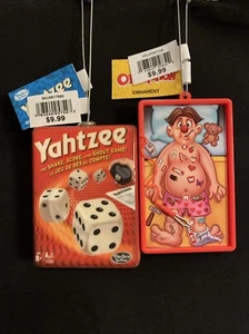 YAHTZEE Game & OPERATION Game RUZ Christmas Ornaments 2023 Hasbro, New with Tags - Picture 1 of 6
