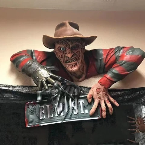 Horror Resin Figure Freddy Krueger Statue Decorations Halloween Toys Ruby's Elm Cover