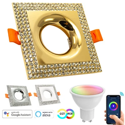Faretto SMART incasso brillantini LED GU10 RGB multicolor WiFi luci negozio 230V - Immagine 1 di 4