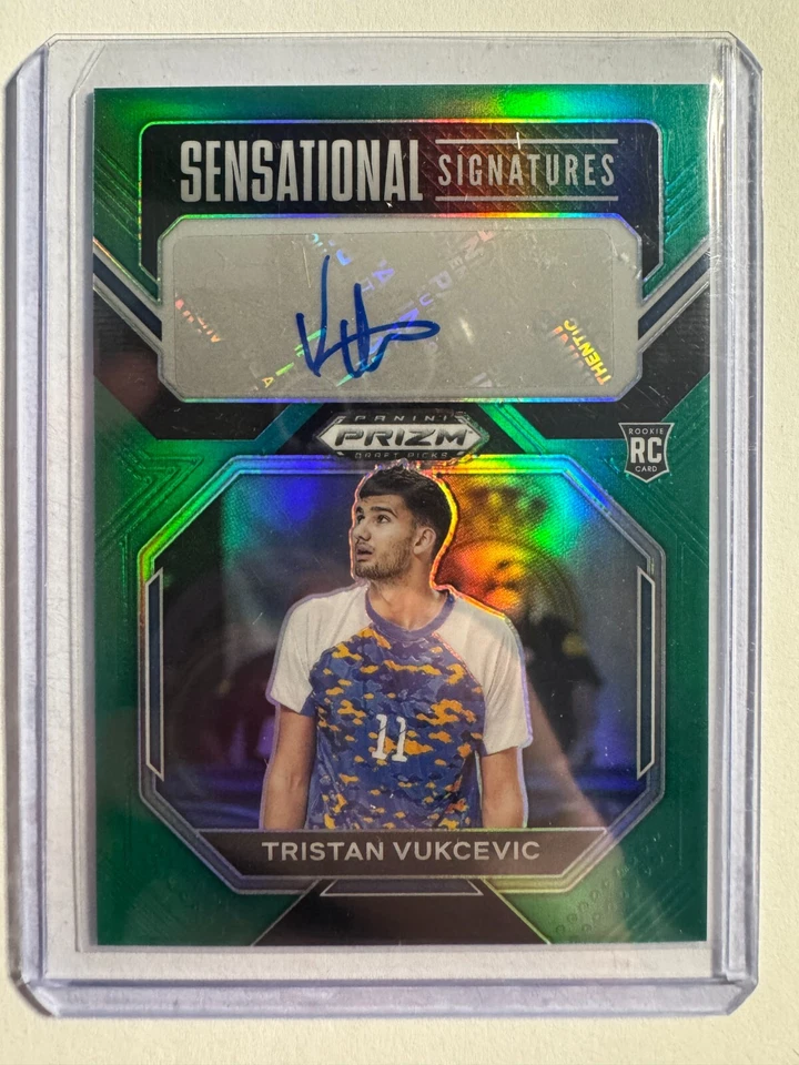 K298,831 - 2023-24 Panini Prizm Sensational Auto Prizms Green #12 T. Vukcevic - Image 1 of 1