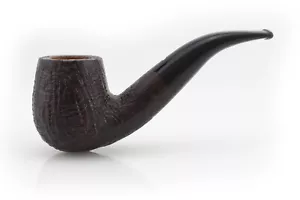 Pipa Savinelli Punto Oro Gold 616 KS 6mm Bent Billiard sabbiata Hand Cut Italy - Imagen 1 de 4