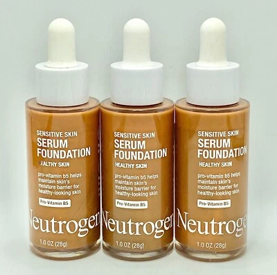 Neutrogena Sensitive Skin Serum Foundation Pro-Vitamin B5 1 oz. Deep 02 (3 Pack) - Image 1 of 3