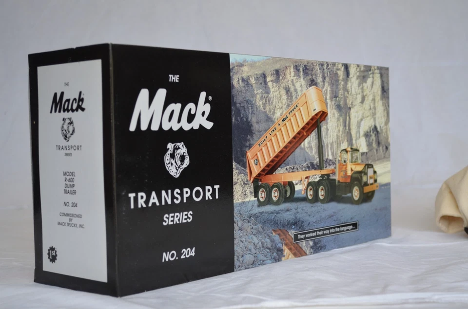 First Gear Mack Series R 600 Dump Trailer With Hat No. 204 RARE