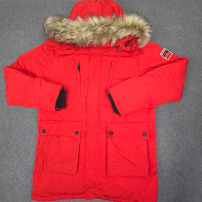 Superdry Chaqueta Hombre 2XLARGE Rojo Puffer Manga Larga Cremallera Completa Montaña Talla 2XL Foto 1 de 4