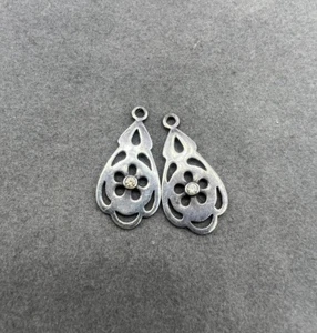 Pandora Sterling Silber Flower Compose Ohrringe Super Rare Retired 290615CCZ - Bild 1 von 4