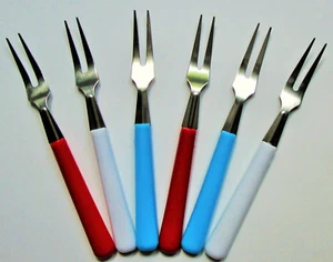 6 Stück Obstgabeln Dessertgabel Dessert Obst Besteck - Bild 1 von 2