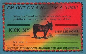 PC humorístico sin usar "I'm Out on a H___ of a Time" - Imagen 1 de 2