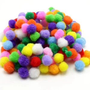 400pcs Mixed Color Pom Poms 1/2" Fuzzy Pompoms Balls Art Supplies DIY Creative - Picture 1 of 8