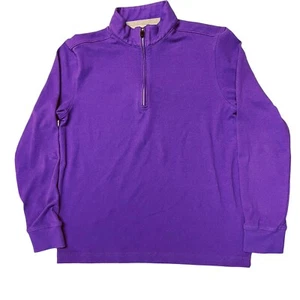 Johnnie-O Boys 1/4 Zip Fleece Pullover Long Sleeve Size 10 Purple Top - Picture 1 of 12