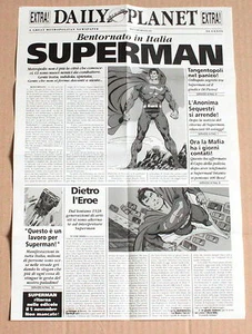 SUPERMAN DAILY PLANET - WELCOME IN ITALY - MINI POSTER / MINT / NUOVO - Foto 1 di 1