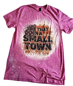 T-shirt Try That In A Small Town Jason Aldean musica country americana maglietta donna M - Foto 1 di 3