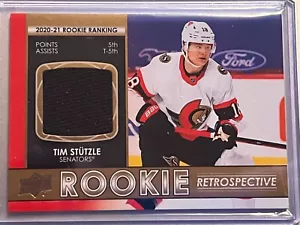 Tim Stutzle Rookie Retrospective RC Jersey 2021-22 Upper Deck Series 1 #RR-17 - Picture 1 of 2