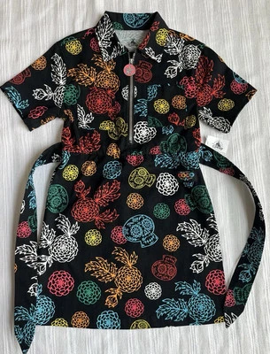 Disney Parks Pixar Coco Girls Dress 4 Black Mexico Skulls Dia De Los Muertos New - Image 1 of 4