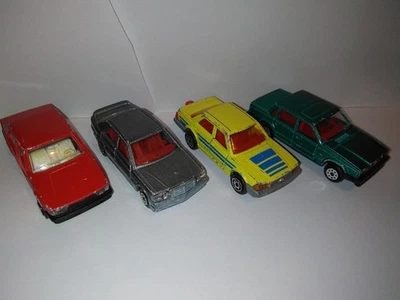 Majorette - Lotto 4 Modellini Vintage - Alfa Romeo 75/Mercedes 190 E/Volvo 760 - Immagine 1 di 4