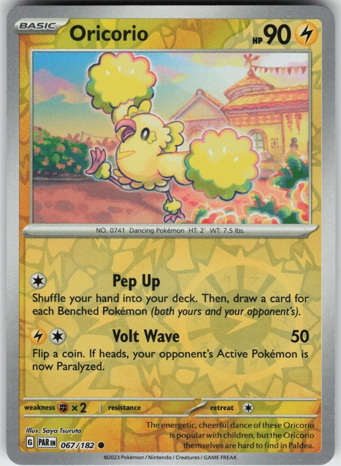 PO-01 Reverse Holo Oricorio 067/182 Common SV04: Paradox Rift - Image 1 of 1