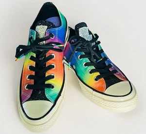 Converse Chuck 70 Low Pride Shimmering Rainbow Mens 6.5 Woman’s 8.5 - Picture 1 of 10