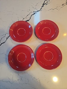 Fiestaware Saucers 5 7/8" - Red, Set Of 4 FIESTA Saucer - Picture 1 of 11