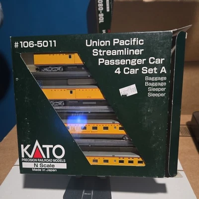 加藤 106 - 5011 N 比例联合太平洋流媒体套装 A 乘客 4 汽车套装 — 第 1/4 张图片