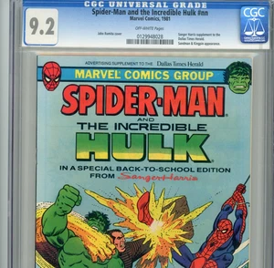 Spider-Man and the Incredible Hulk Pipeline to Peril Giveaway CGC 9.2 1981 RARE - Bild 1 von 4