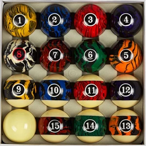 Collapsar Deluxe 2-1/4" Billiard Pool Balls Marble-Swirl Style Billiards Ball... - Picture 1 of 16