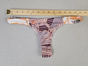 Maaji Bikinihose Tropical Leaf Pink Lila Orange Wende Small - Bild 1 von 4