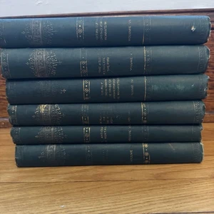 Waverly Novels Sir Walter Scott Volumes 1-6 Green Gold Hardcover Books Deco - Imagen 1 de 13