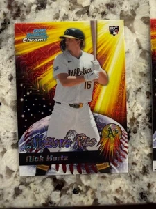 Tarjeta insertada Bowman Chrome Mega Mojo Meteoric Rise 2025 atletismo Nick Kurtz #MR7 - Imagen 1 de 1