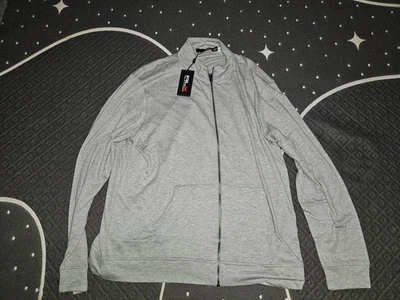 RLX Ralph Lauren Sweater Men’s 2XL Gray Full Zip Lightweight Jersey NWT  - Image 1 of 4